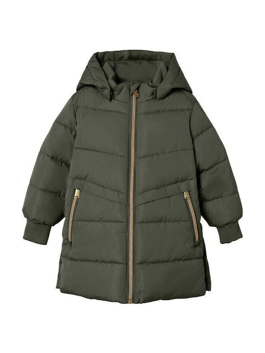 Name It Kinder Steppjacke Lang mit Futter & Kap...