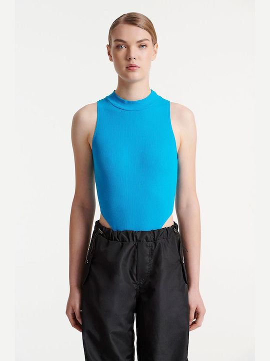 SugarFree Sleeveless Bodysuit Blue