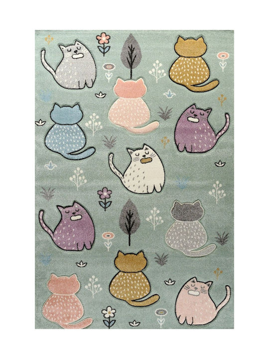 Tzikas Carpets 63908-40 Kinder Teppich GREEN-MINT 160x230cm