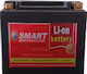Smart Battery Lithium Motorradbatterie YTX12-BS mit Kapazität 12Ah