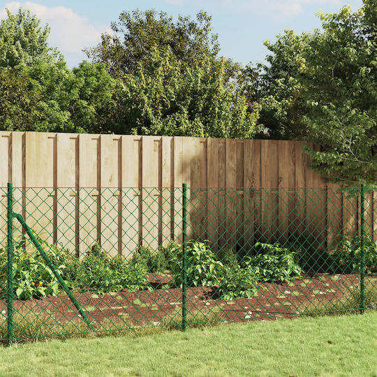 vidaXL Plasă de sârmă cu Îmbrăcăminte din PVC Verde 0.8x10m