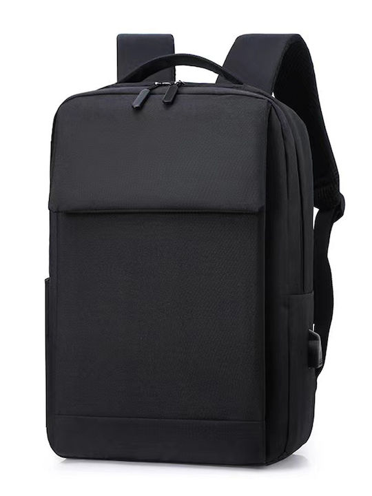 BP-09 Τσάντα Πλάτης για Laptop 15.6" με Θύρα USB σε Μαύρο χρώμα