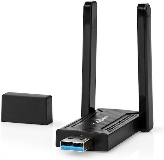 Nedis WSNWA1210BK Αντάπτορας Δικτύου USB με Ασύρματη Σύνδεση Wi-Fi 300Mbps