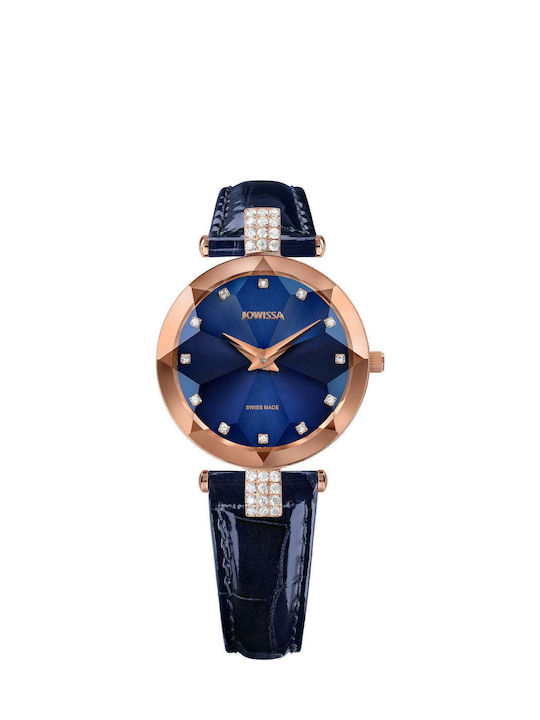 Jowissa Watch with Navy Blue Leather Strap