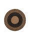 HomeMarkt KIRKI Rug Round Summer Wicker Black