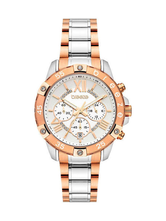 Breeze Women's Watch Chronograph with Silver Me...