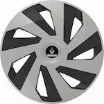 Versaco Car Hubcap Set with Renault Emblem 15" 4pcs Silver /Black