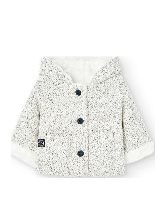 Kids Cardigan Cotton with Hood Gray