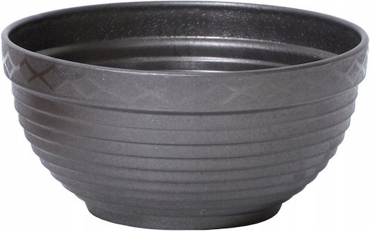 Prosperplast Misa Pflanzgefäß Runder Topf Kunststoff Graphit 30x30x12,4cm