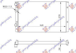 Prasco Car Water Radiator for Volkswagen Lupo