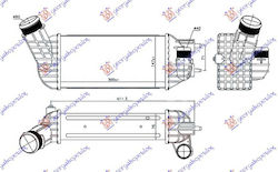 Prasco Car Intercooler for Peugeot 308