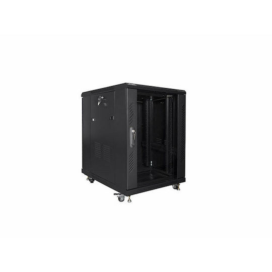 Lanberg Επιτοίχια Καμπίνα Rack 15U 60x80x84.8cm Μαύρο FF01-6815-12B