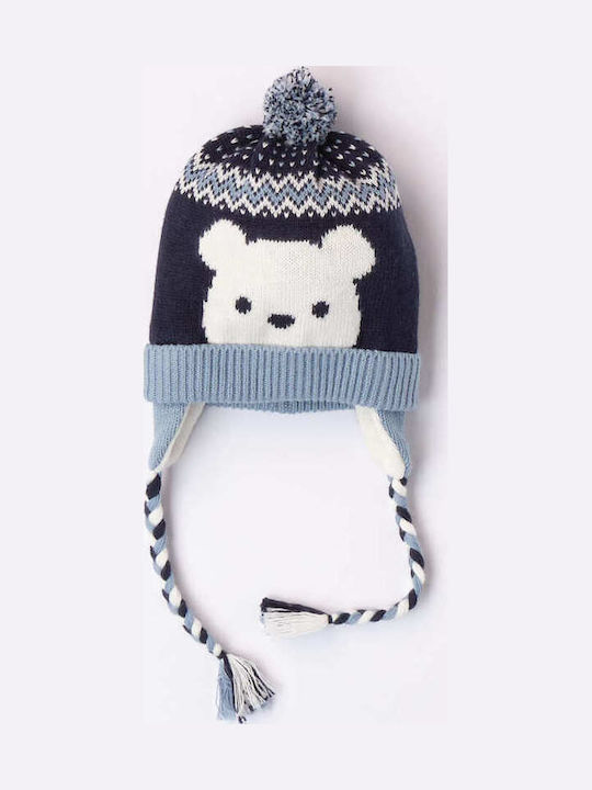 Kinder Mütze Gestrickt Blau