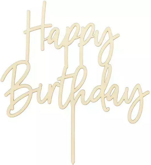 PartyDeco Happy Birthday Διακοσμητικό Γλυκών για Party