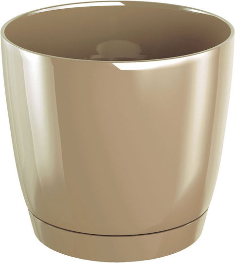 Prosperplast Coubi Round P Γλάστρα Πλαστική Coffee With Milk 10x10x9.2εκ.