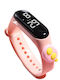 Kids Digital Watch with Rubber/Plastic Strap Pink