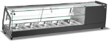 Karamco Tiefkühlvitrine Tischgerät mit Kapazität 5x1/3 GN 130.9x39.5x37.5cm Cs64/fs64l