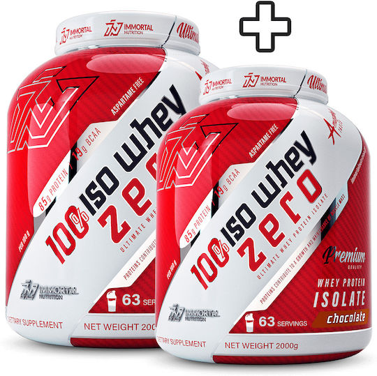 Immortal Nutrition 100% Iso Whey Zero 100% Whey Protein Whey Protein with Chocolate Flavor 2x2kg
