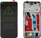 Screen with Touch Mechanism and Frame for Honor 50 Lite (Black)