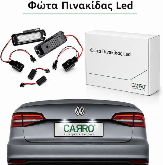 Kennzeichenbeleuchtungen LED 12V für Mazda 5 / 2 Volkswagen Golf / Passat / Polo / Käfer (Neu) / Eos / Phaeton / Wolf / Käfer 2Stück