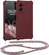 KWmobile Matte Back Cover Silicon cu Curea Bordeaux Violet (Realme Narzo 50 5G)
