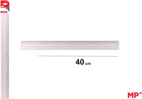 Madrid Papel Χάρακας Πλαστικός Διάφανος 40cm