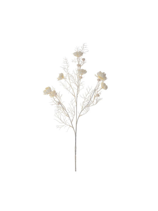 Iliadis Artificial Decorative Branch Buttercup White 73cm 1pcs