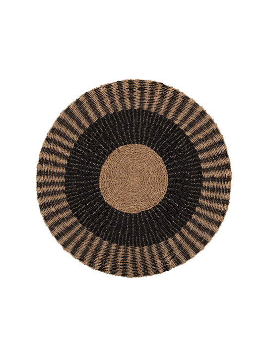 Freebox Rug Round Summer Wicker Black