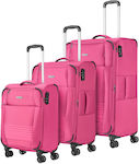 Travelite Seaside Σετ Βαλίτσες 3τμχ σε Ροζ χρώμα