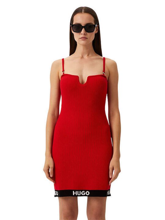 Hugo Boss Mini Abendkleid Rot