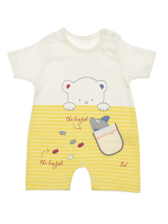 Babybal Baby Bodysuit Set Short-Sleeved Yellow