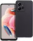 Μάτ Back Cover Σιλικόνης Μαύρο (Redmi Note 12 4G)