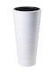 Form Plastic Sahara Dunes Slim Γλάστρα Πλαστική Λευκή 39.5x39.5x79.5εκ.