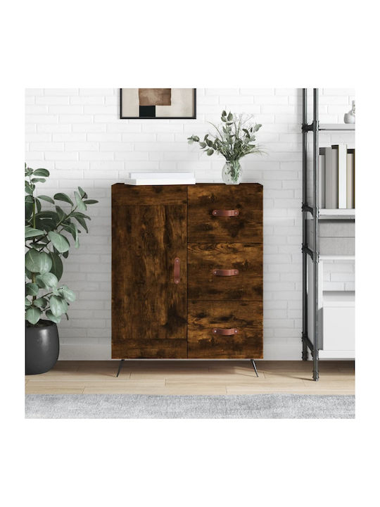 Sideboard Wooden Smoky Oak 69.5x34x90cm