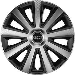 Versaco Aviator Car Hubcaps 15 Inches with Brand Logo Audi 4 Pieces Versaco Aviator Car Hubcaps 15 Inches with Brand Logo Audi 4 Pieces