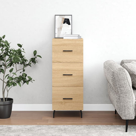 Wooden Office Drawer Sonoma 34.5x34x90cm