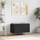 vidaXL Hi-Fi Furniture Black 38x74.5x48cm