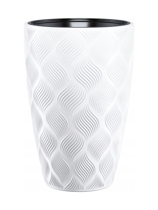 Form Plastic Round Slim Pot Plastic Alb 39x39x4...