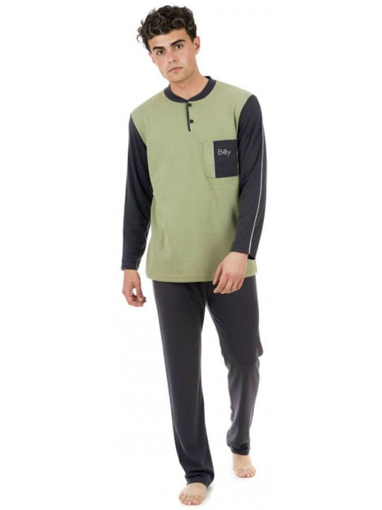 Billy Men's Winter Pajamas Set Green