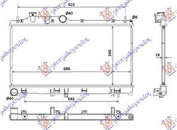 Prasco Car Fuel & Diesel Radiator for Subaru Impreza