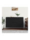 Wooden & Metallic Buffet Black L104xW35xH70cm