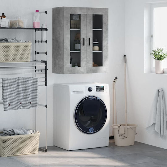 vidaXL Cabinet de baie L69.5xA34xÎ90cm Gri