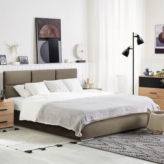 Berlin Κρεβάτι Υπέρδιπλο για Στρώμα 170x210cm Μπεζ Berlin Κρεβάτι Υπέρδιπλο για Στρώμα 170x210cm Μπεζ