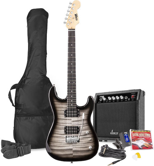 MAX Elektrische Gitarre Schwarze mit E-Gitarren
