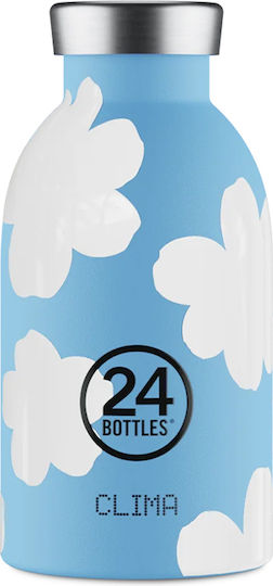 24Bottles Clima Glass Thermos Stainless Steel BPA Free 330ml Light Blue