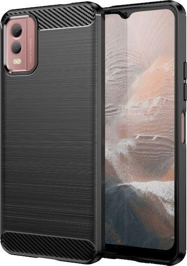 Carbon Fiber Back Cover Negru (Nokia C32)