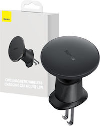 Baseus Βază de Telefon Auto Cw01 cu magnet și Încărcare Wireless Neagră