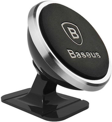 Baseus Basis für Mobiltelefon im Auto 360-Degree Rotation mit Magnet Silber