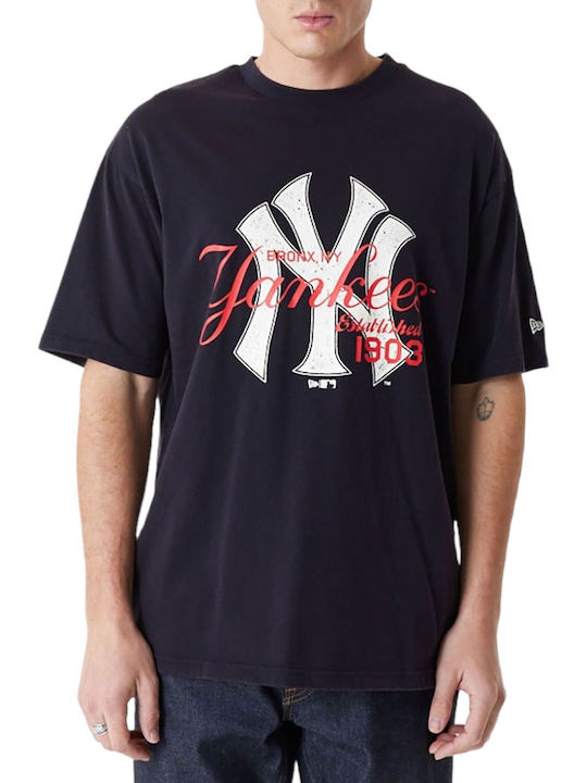 New Era Lifestyle New York Yankees Bluza Sportivă pentru Bărbați cu Mânecă Scurtă Neagră