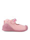 Παιδικές Μπαλαρίνες Anatomisch mit Bügel- und Schleifenverschluss Leder Rosa Ballerina